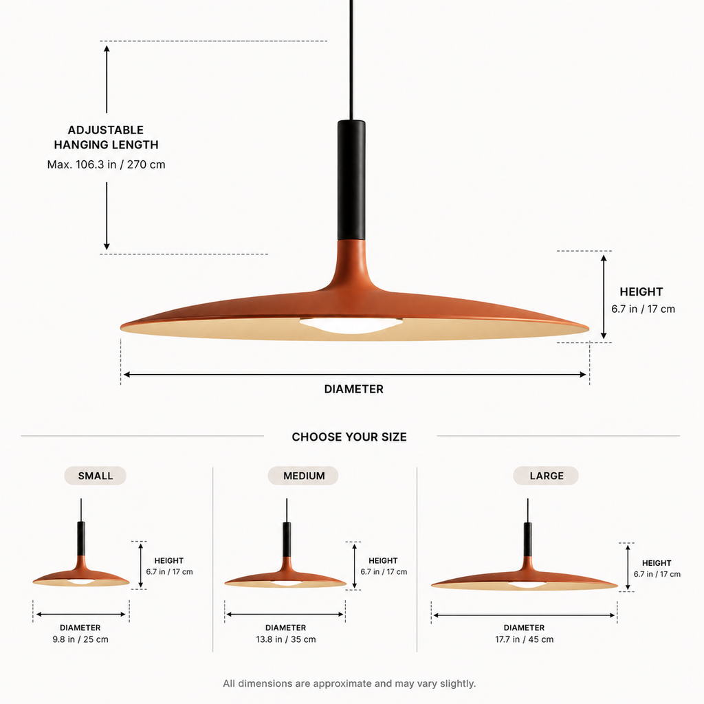 Modern Pendant Light Hanging Fixture in Concrete with Dimmable LED for Kitchen Island Lighting | ribuella