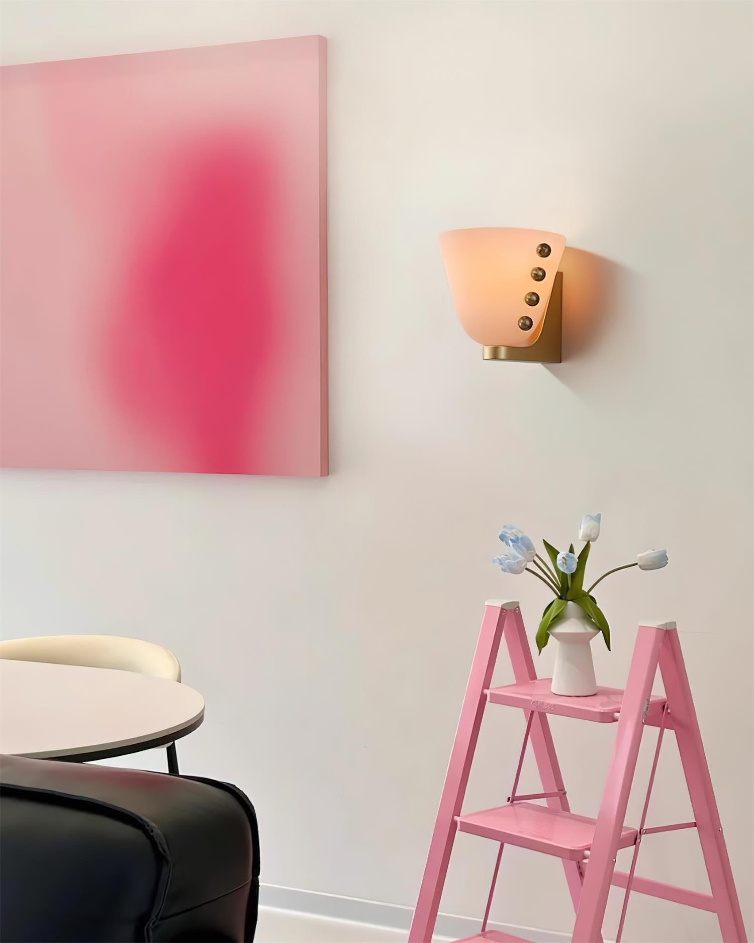 Gemma Asymmetrical Layered Shade Wall Lamp Sculptural Profile