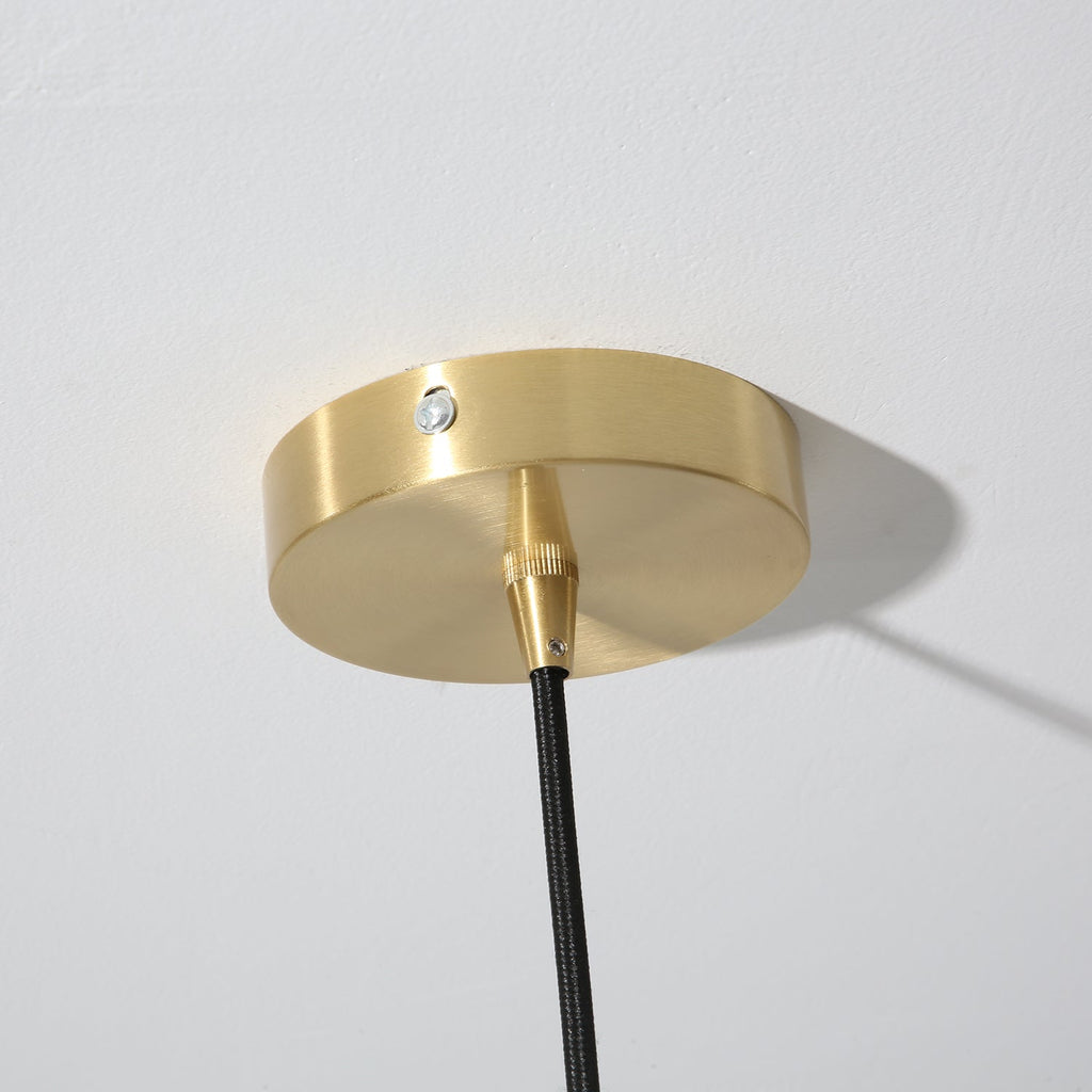 Fonthill Pendant Lamp, Sculpted Wavy Form, Glossy Bead Detail