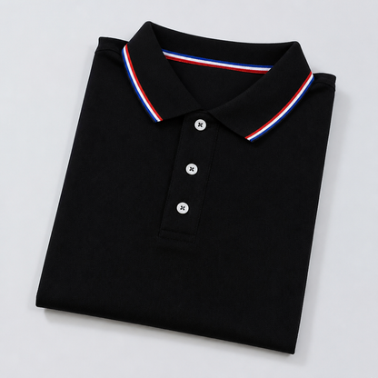 ValorCore – Classic Polo Shirt Set with Signature Striped Collar, Wrinkle-Free | ribuella