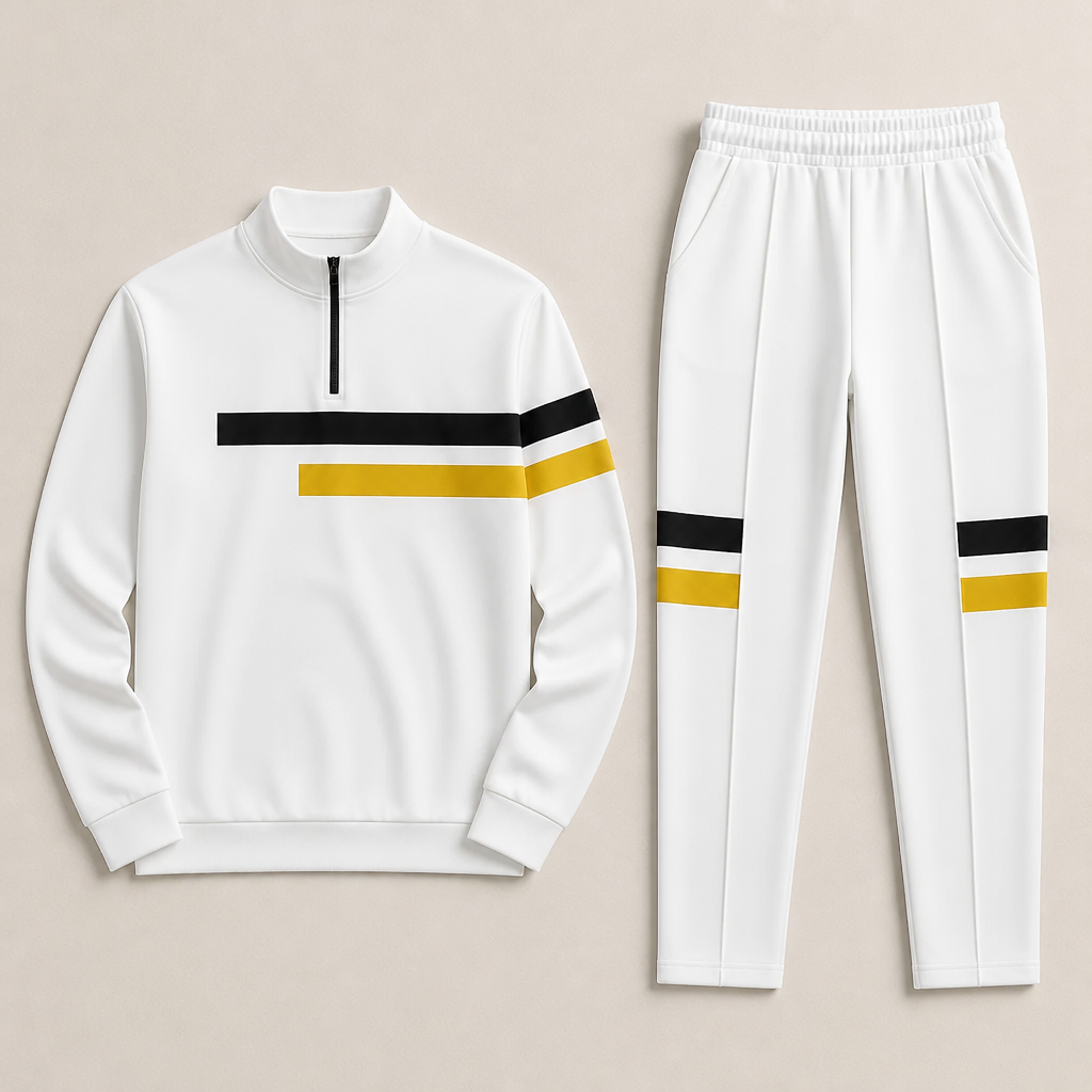 RevitaFit – Striking Color-Block Two-Piece Set with Half-Zip Mock Neck | ribuella