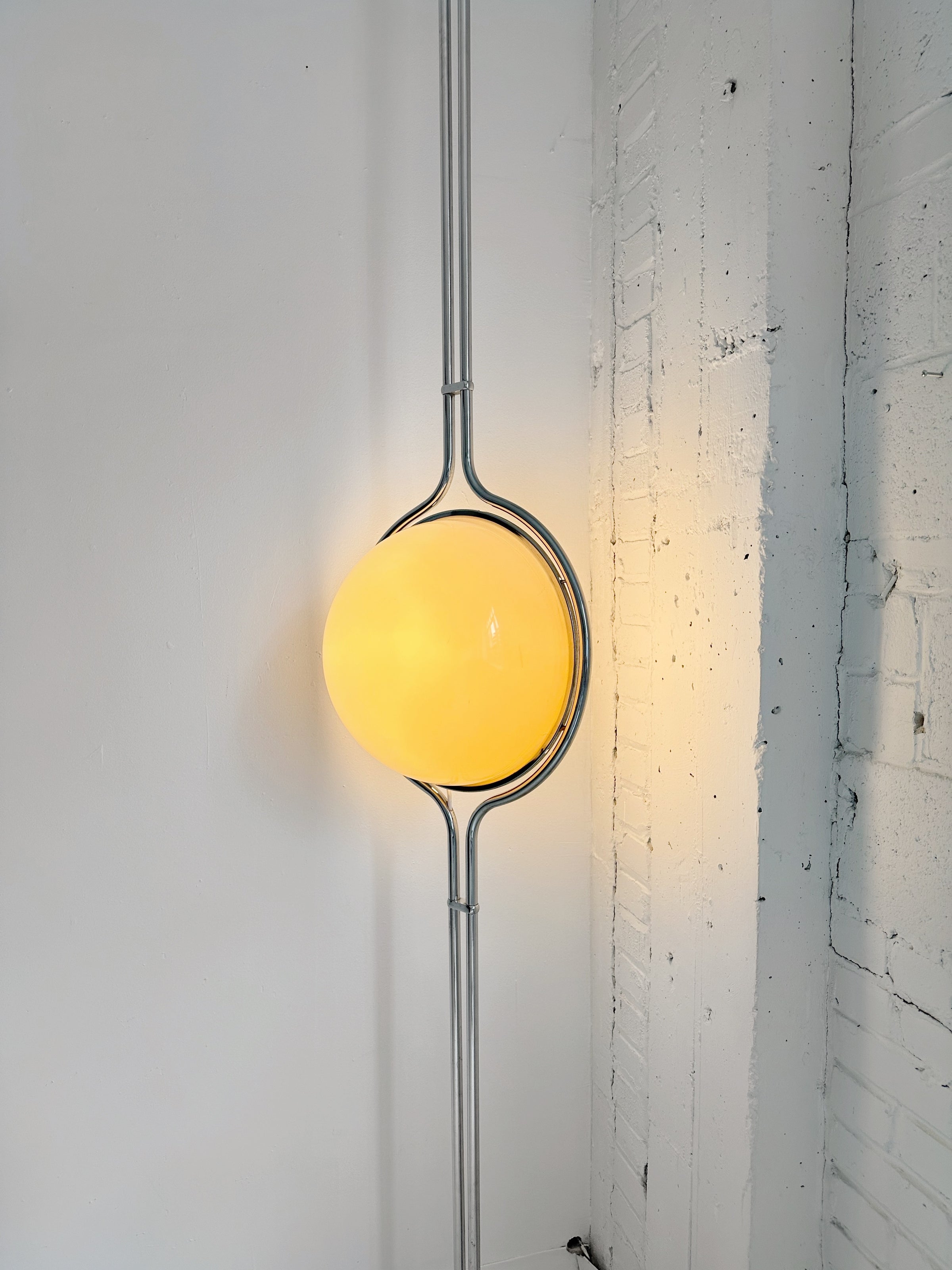 Garrault-Delord Dual Position Lamp, Ceiling Or Floor Stand, Contemporary Frame