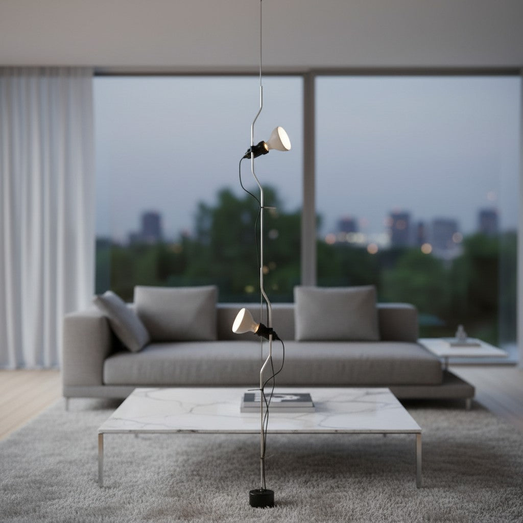 Fluxo N37 Minimalist Linear Ceiling Lamp Height Adjustable Multi Head Direct Illumination