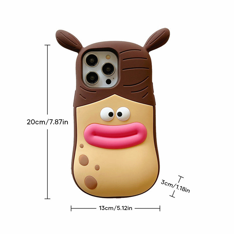 Playful Frog Cartoon Phone Case – 3D Cute Kawaii Cover