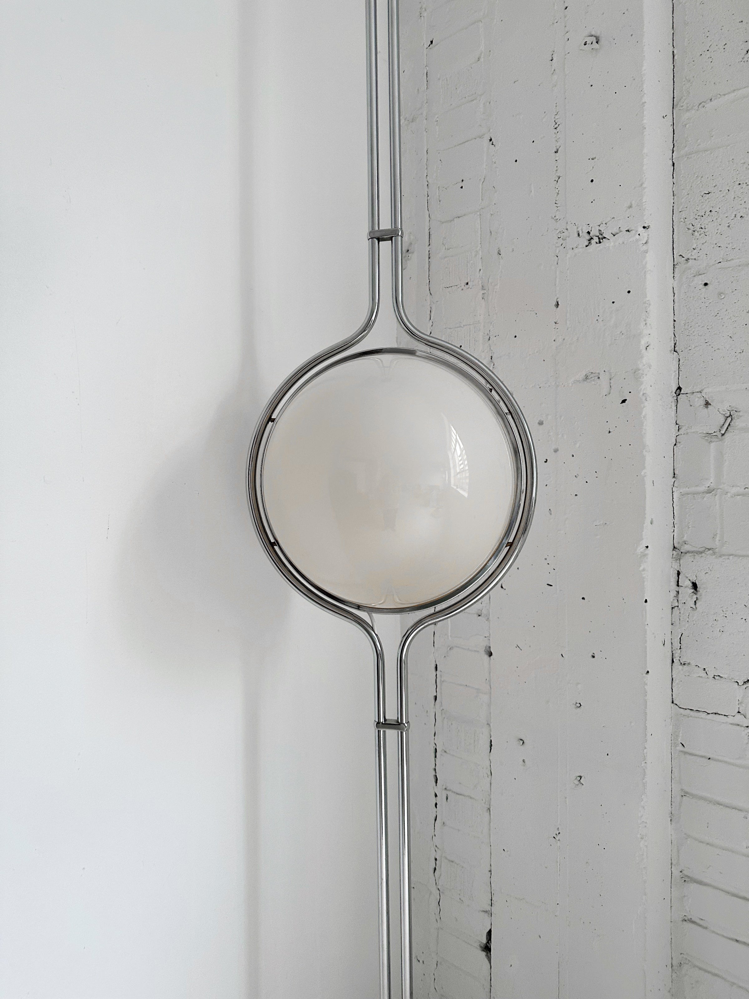 Garrault-Delord Dual Position Lamp, Ceiling Or Floor Stand, Contemporary Frame