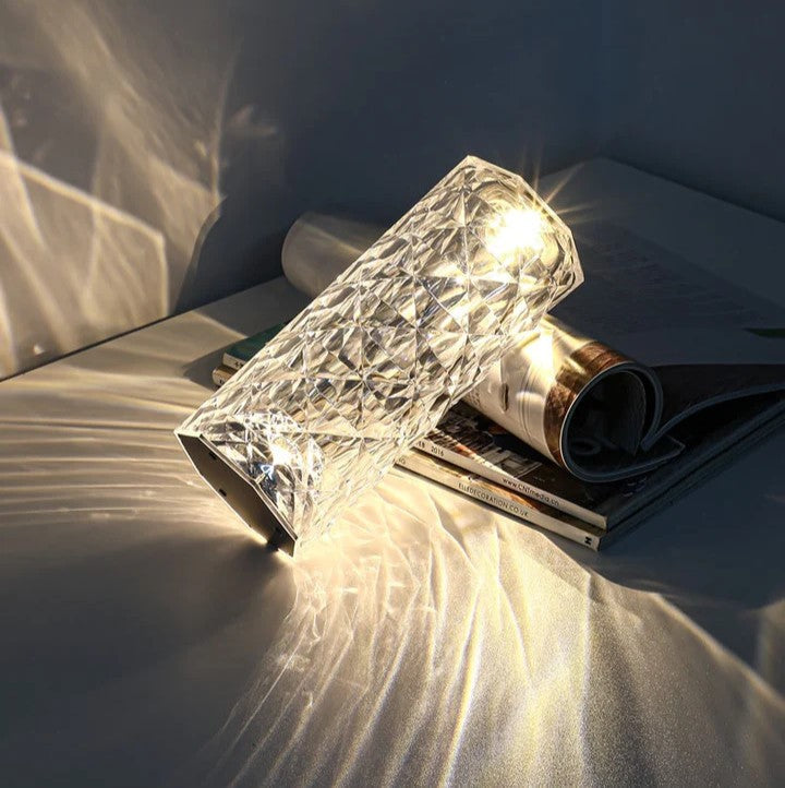 SparklingGlow - LED-kristallen aanraaklamp met afstandsbediening en 16 kleuren | ribuella