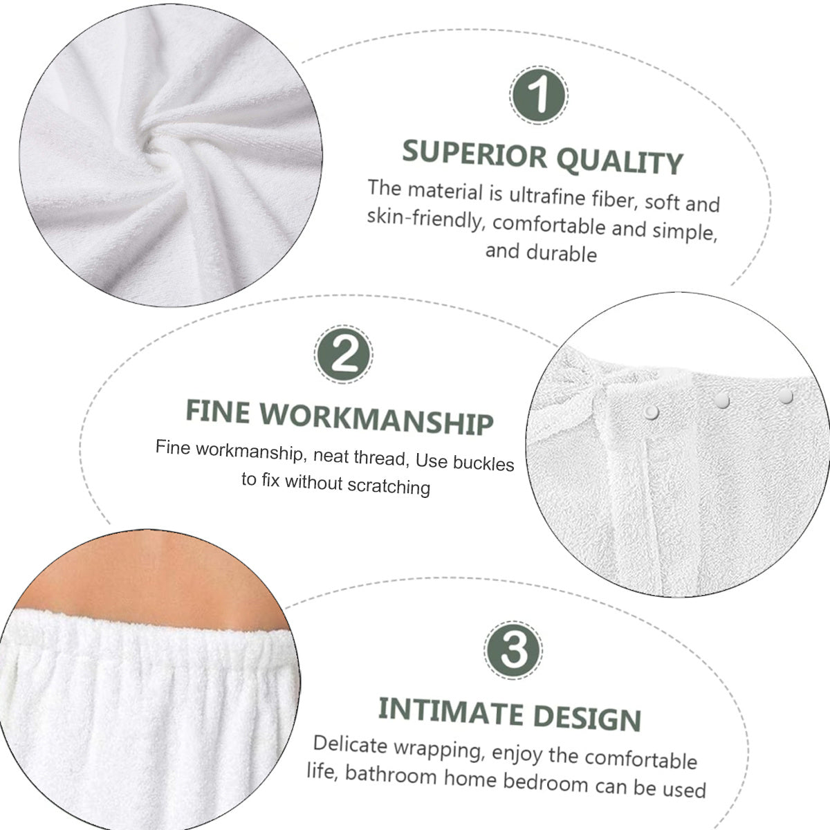 SerenityWrap - Luxus, könnyű fürdőköpeny- és törölközőszett | ribuella