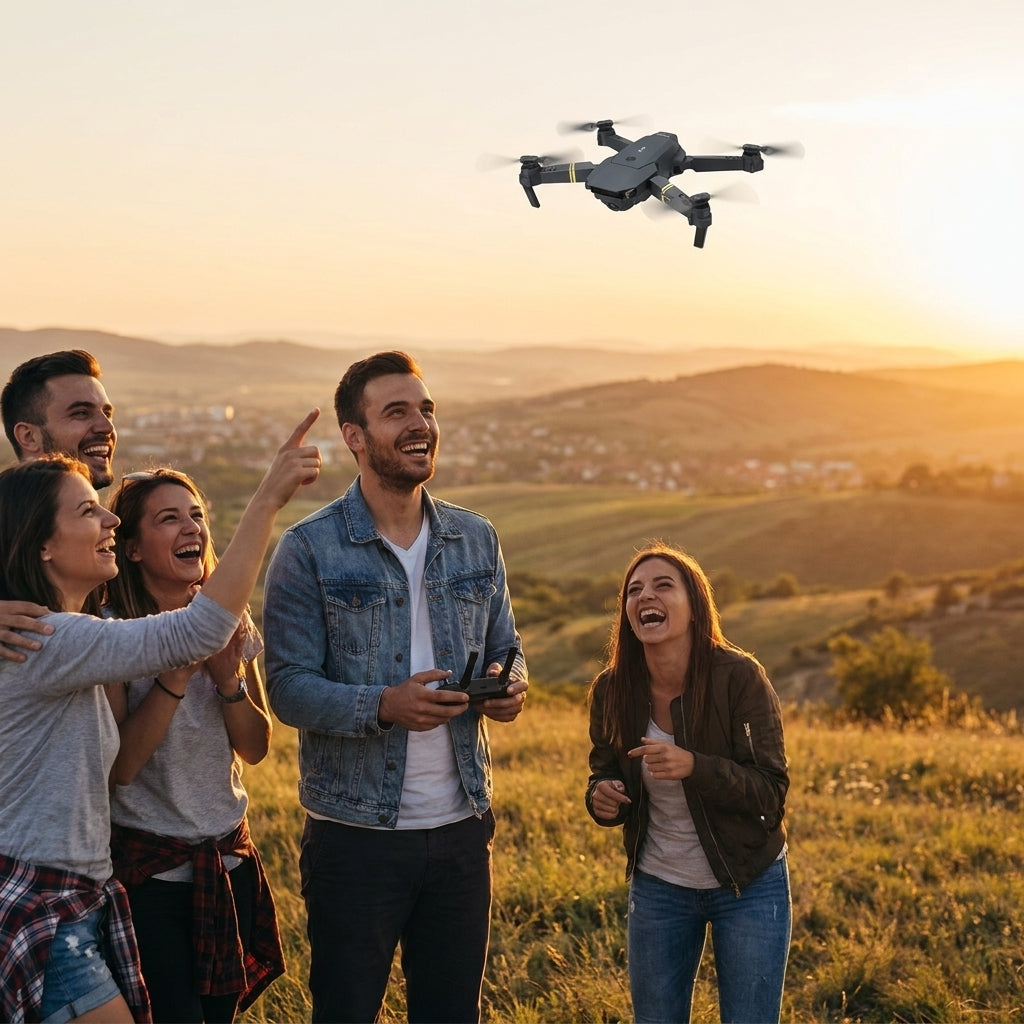 Zusammenklappbare 4K-Minikamera-Drohne – WLAN-FPV-Quadrokopter mit reaktionsschneller Fernbedienung
