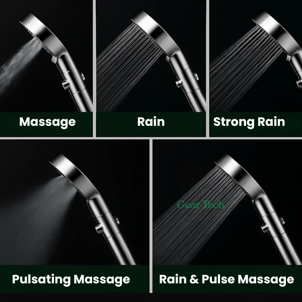 Pressure Boost Showerhead — Spa Style Water Flow And Strong Output