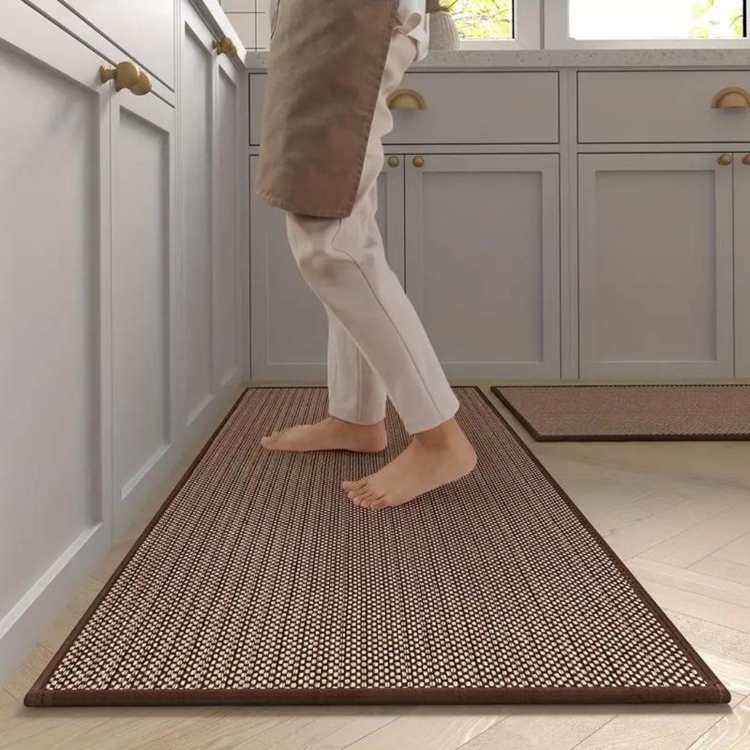 Cushioned Kitchen Floor Mat Durable Base Elegant Design Reliable Support