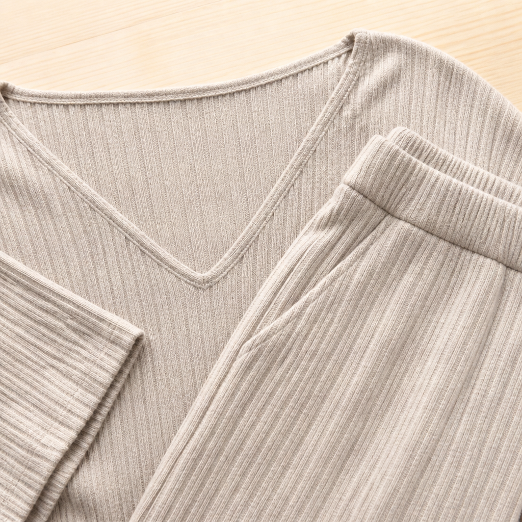 SeranaSilk Soft Ribbed Lounge Set | Embrace All-Day Luxury That Flatters Every Curve | ribuella