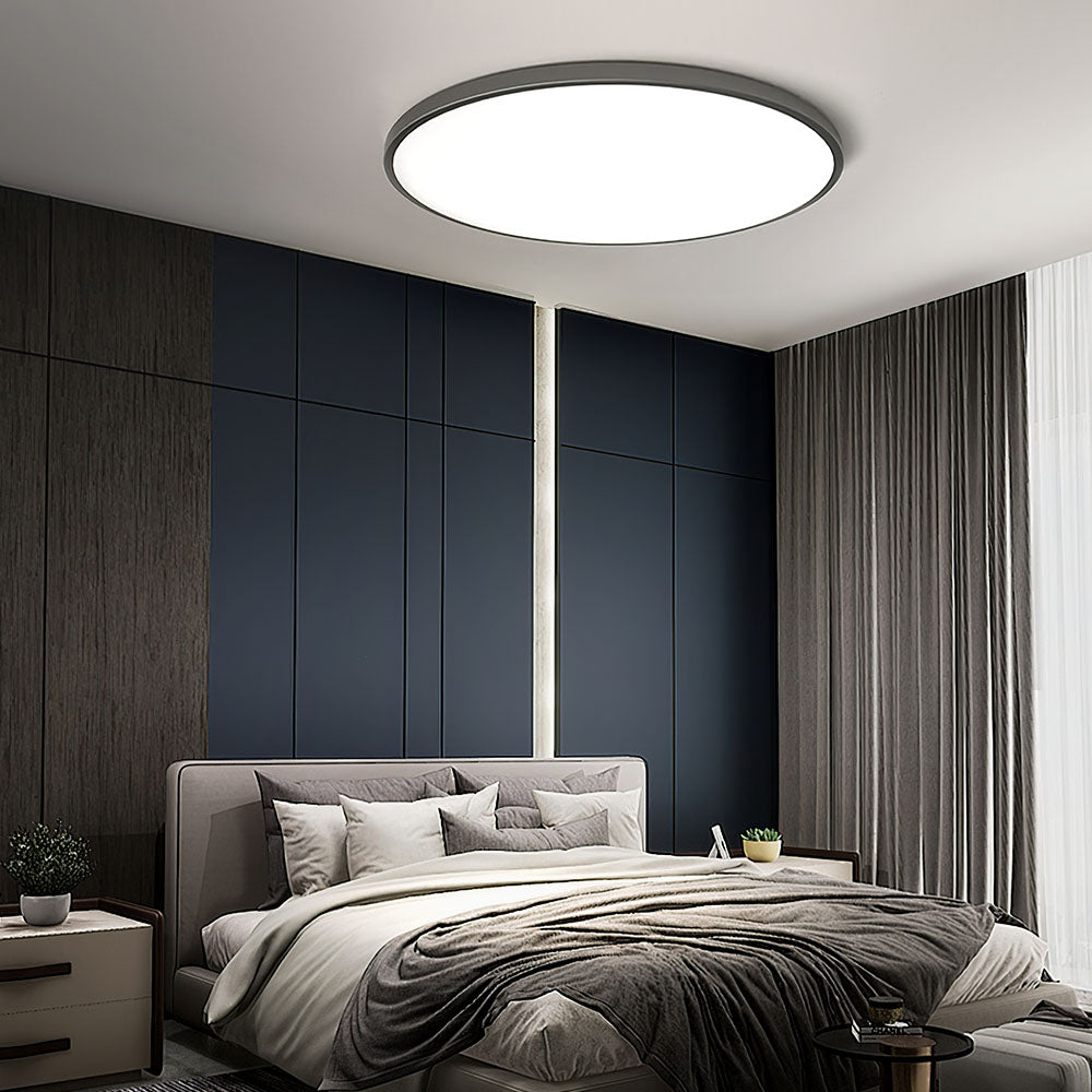 Moderne rund LED-loftslampe med tæt montering og cirkulært design
