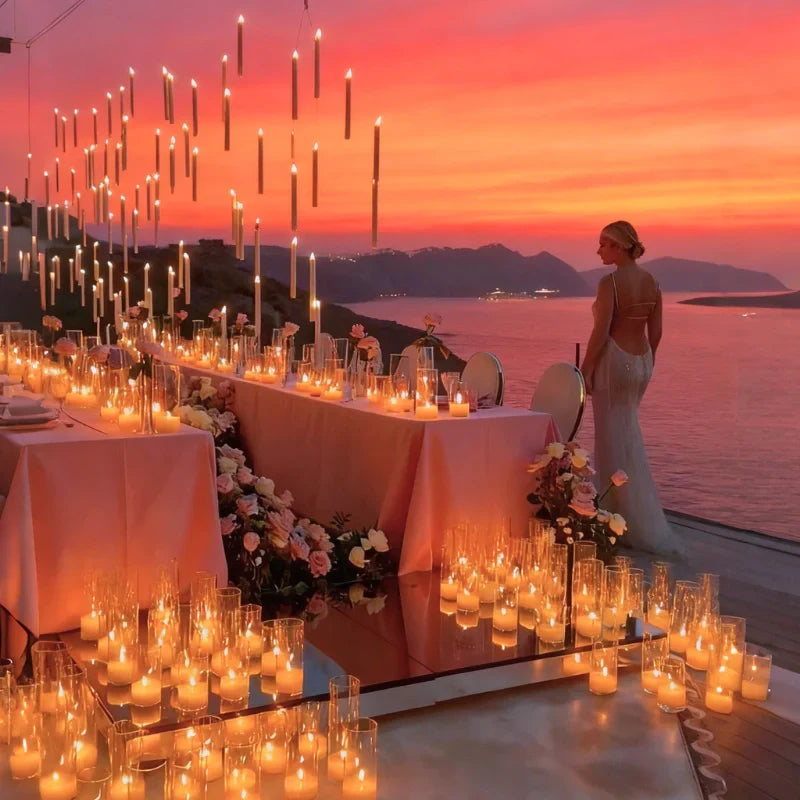 Safe Flameless Floating LED Candle Set — Interactive Wand Included