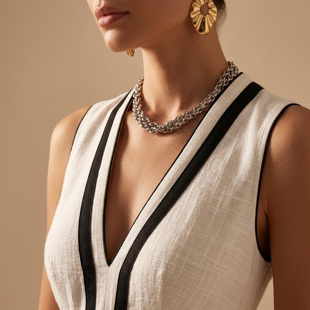 SilhouetteLuxe – Mono de lino transpirable con perneras anchas y cinturilla en contraste | ribuella