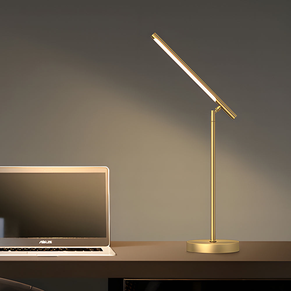 AuricLine Adjustable Brass And Copper LED Desk Lamp