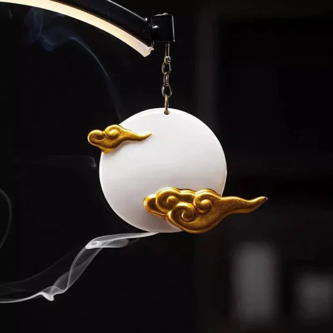 SerenGlow Incense Burner Table Lamp With Warm LED Night Light