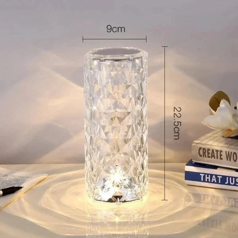 SparklingGlow - LED-kristallen aanraaklamp met afstandsbediening en 16 kleuren | ribuella