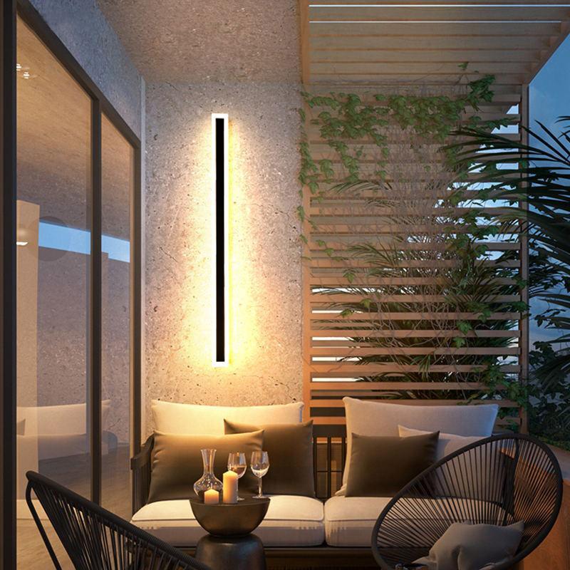 Vynn Linear Outdoor Wall Lamp, Matte Black Garden Light
