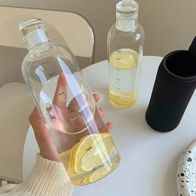 Time-Marked Water Bottle for Hydration Tracking | ribuella