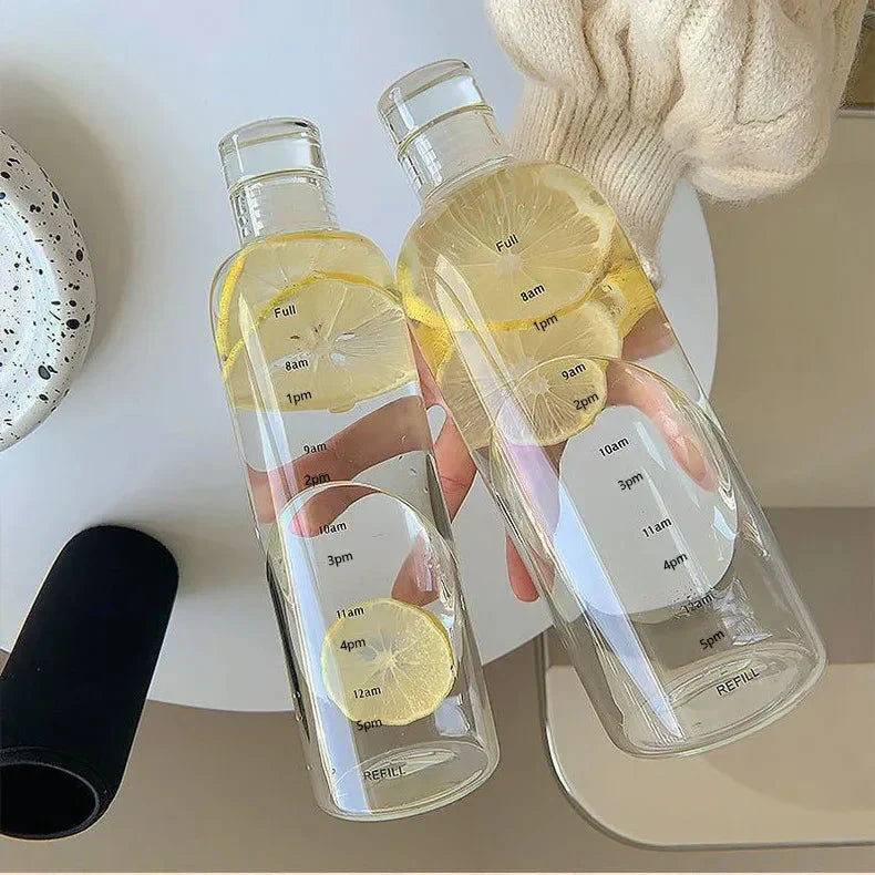 Time-Marked Water Bottle for Hydration Tracking | ribuella