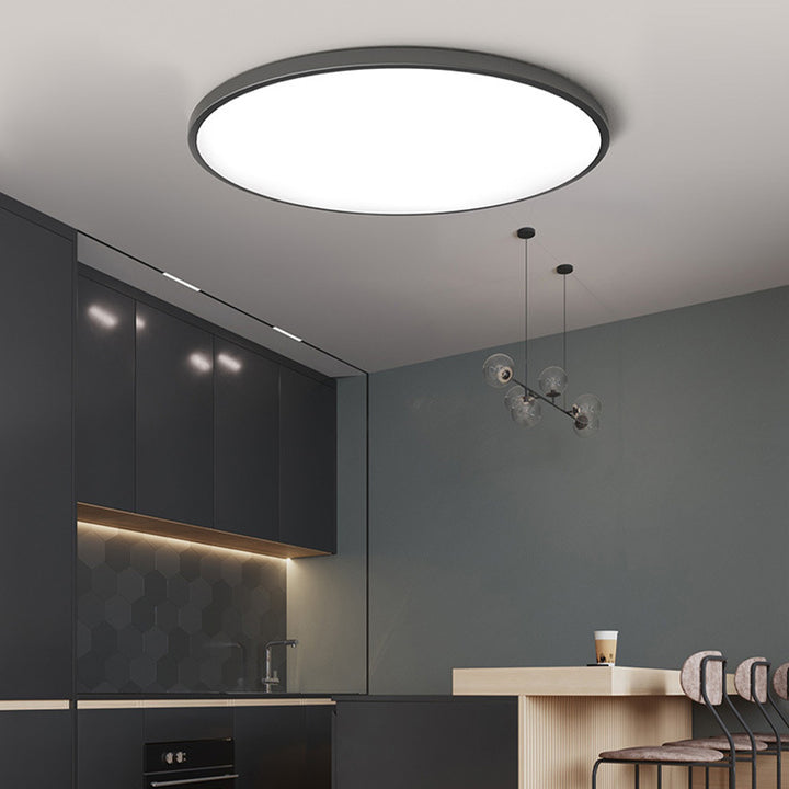 Moderne rund LED-loftslampe med tæt montering og cirkulært design