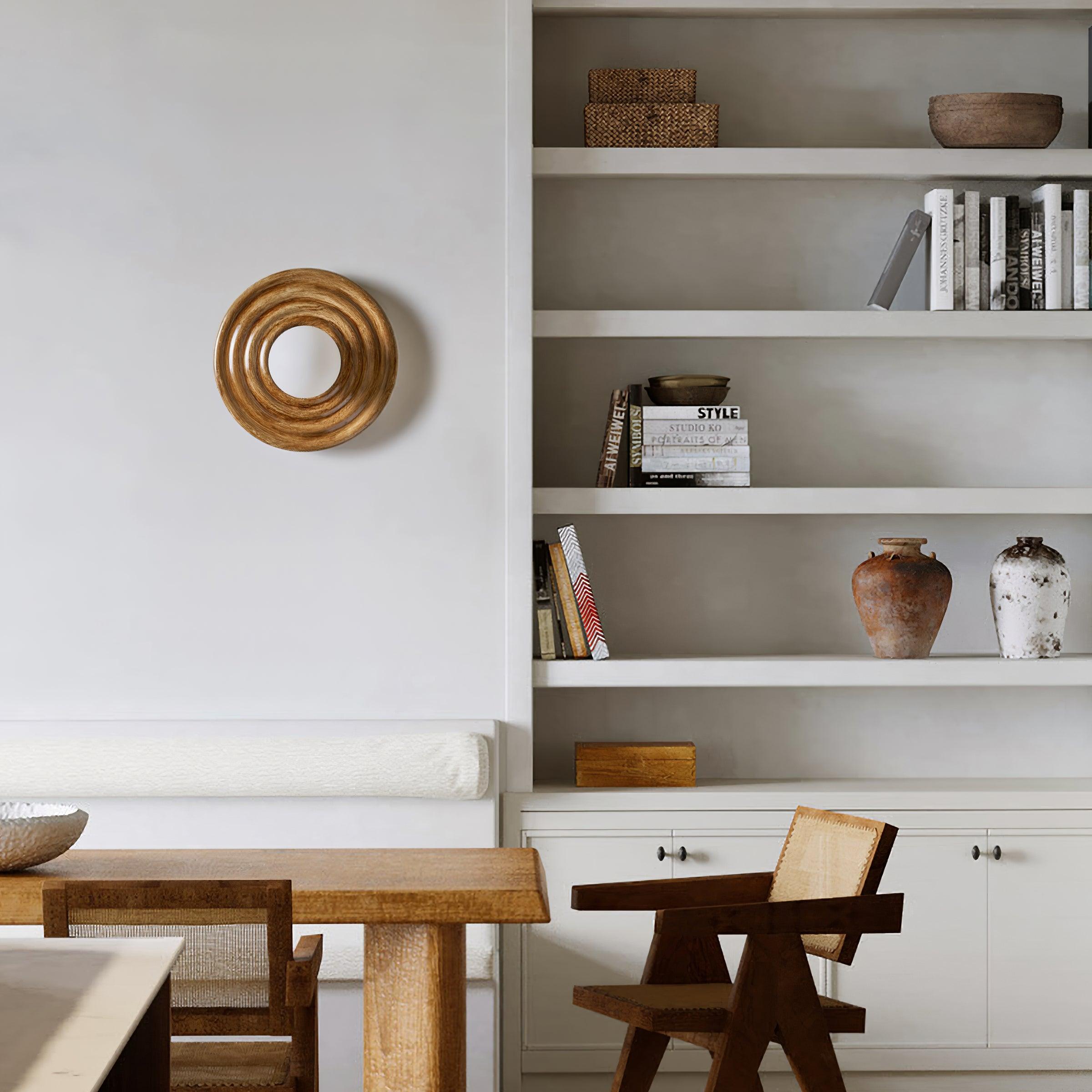 Francie Ceiling Light, Circular Disc Shape, Wabi Sabi Details, Warm Ambient Glow