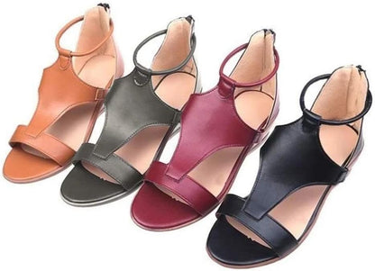Strappy Wedge Sandals with Comfortable Footbed | ribuella
