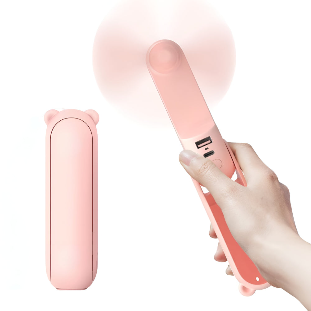 Compact USB Rechargeable Handheld Fan Foldable Pocket Design
