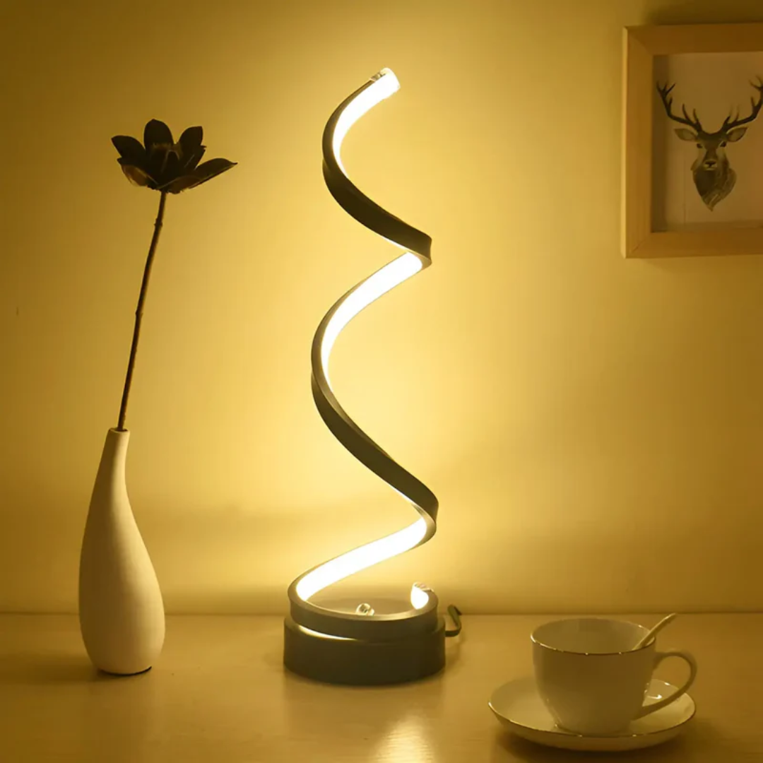 Lampada da scrivania a LED a spirale con regolazione dell'intensità - Design moderno da 19W | ribuella