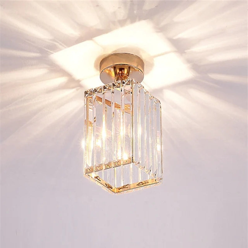 Stonel Modern Crystal Metal Ceiling Light, 3 Color Options