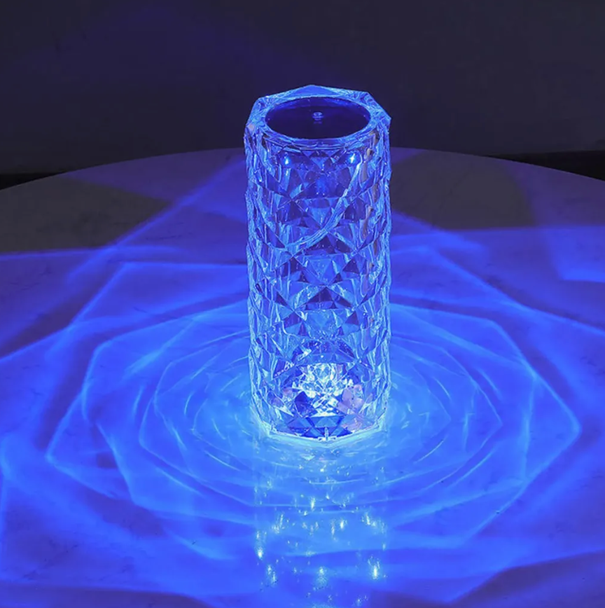 SparklingGlow - LED-kristallen aanraaklamp met afstandsbediening en 16 kleuren | ribuella