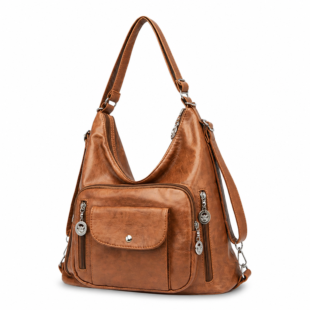 Supple Leather Convertible Tote Bag (Magnetic Closure) | ribuella