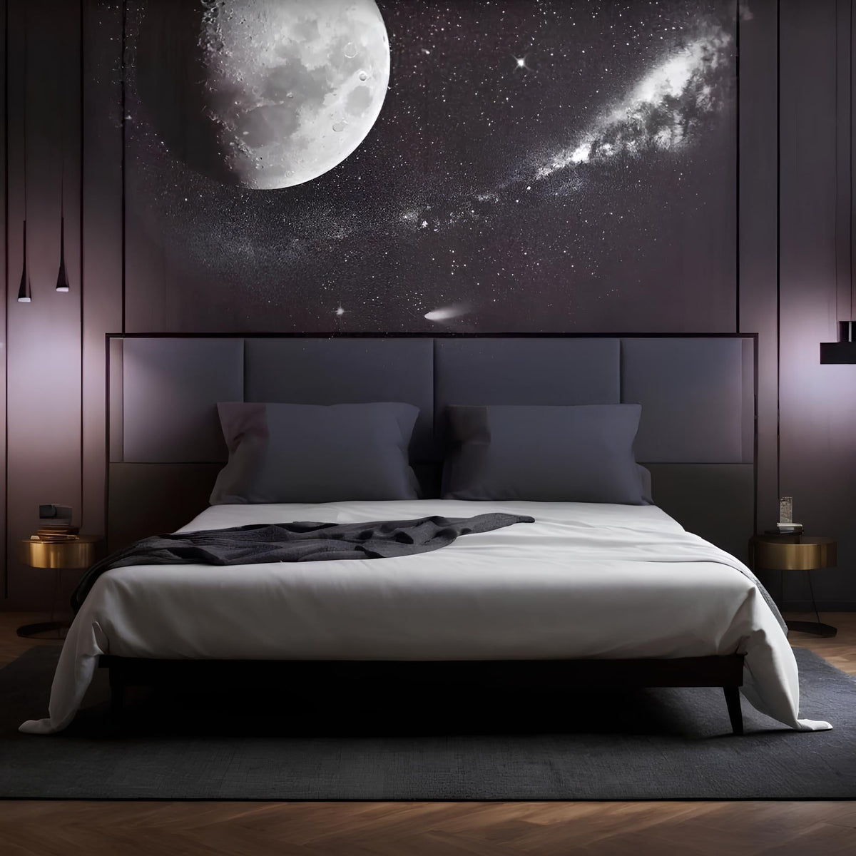 Kompakte Himmelsprojektionslampe, Galaxie-, Nebel- und Sternen-Nachtlicht