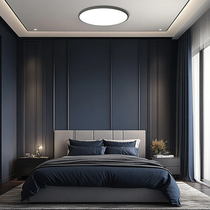 Contemporary Round LED Ceiling Light Bright Flush Mount Circular Design