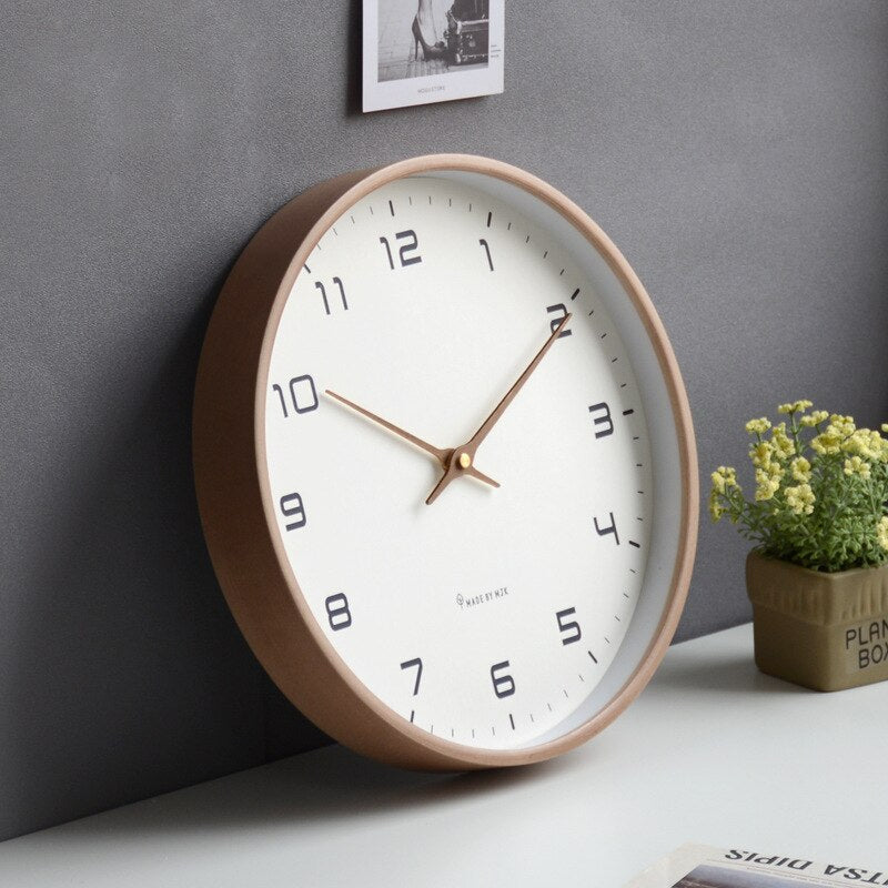 Scandinavian Wall Clock Modern Minimalist Design Clean Nordic Dial