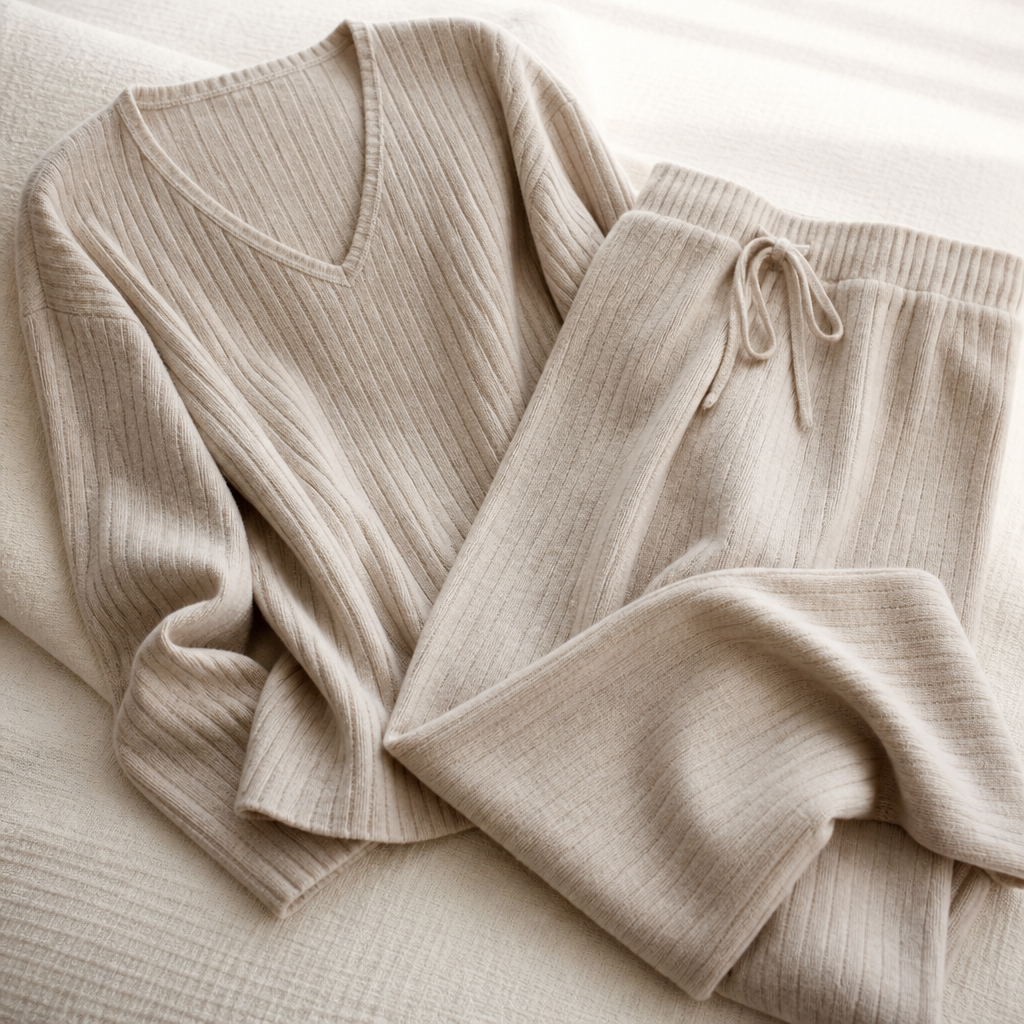 SeranaSilk Soft Ribbed Lounge Set | Embrace All-Day Luxury That Flatters Every Curve | ribuella