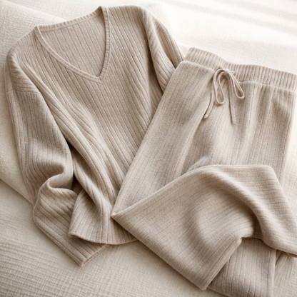 SeranaSilk Soft Ribbed Lounge Set | Embrace All-Day Luxury That Flatters Every Curve | ribuella