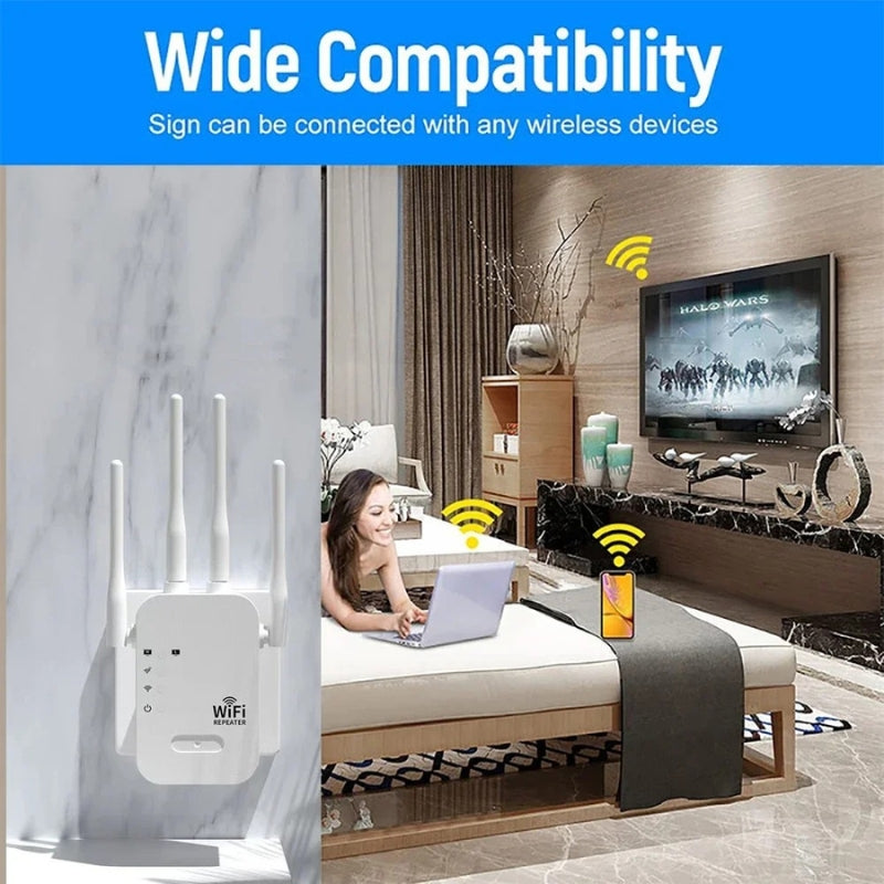 Dual Band Wireless Signal Booster Amplifying Network Coverage To 1200Mbps