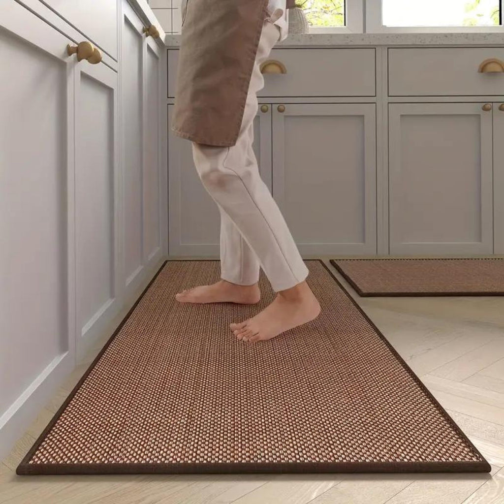 Alfombrilla acolchada para suelo de cocina, base duradera, diseño elegante, soporte fiable
