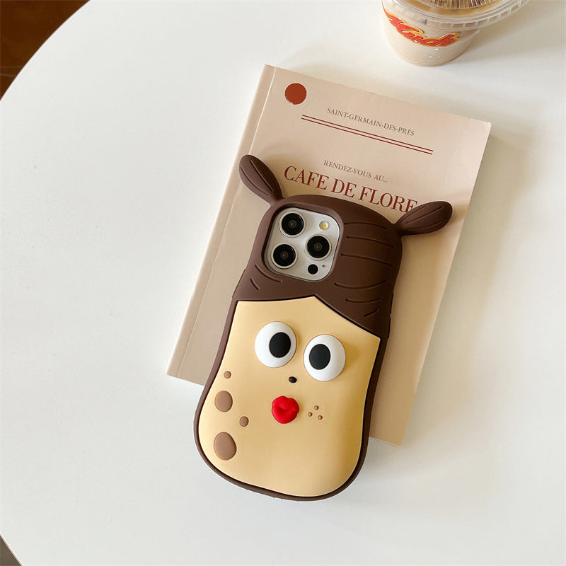 Playful Frog Cartoon Phone Case – 3D Cute Kawaii Cover