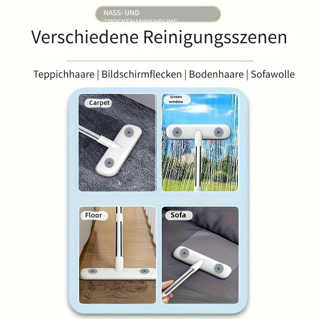Retractable Window Cleaning Brush with Pet Hair Removal Feature | ribuella