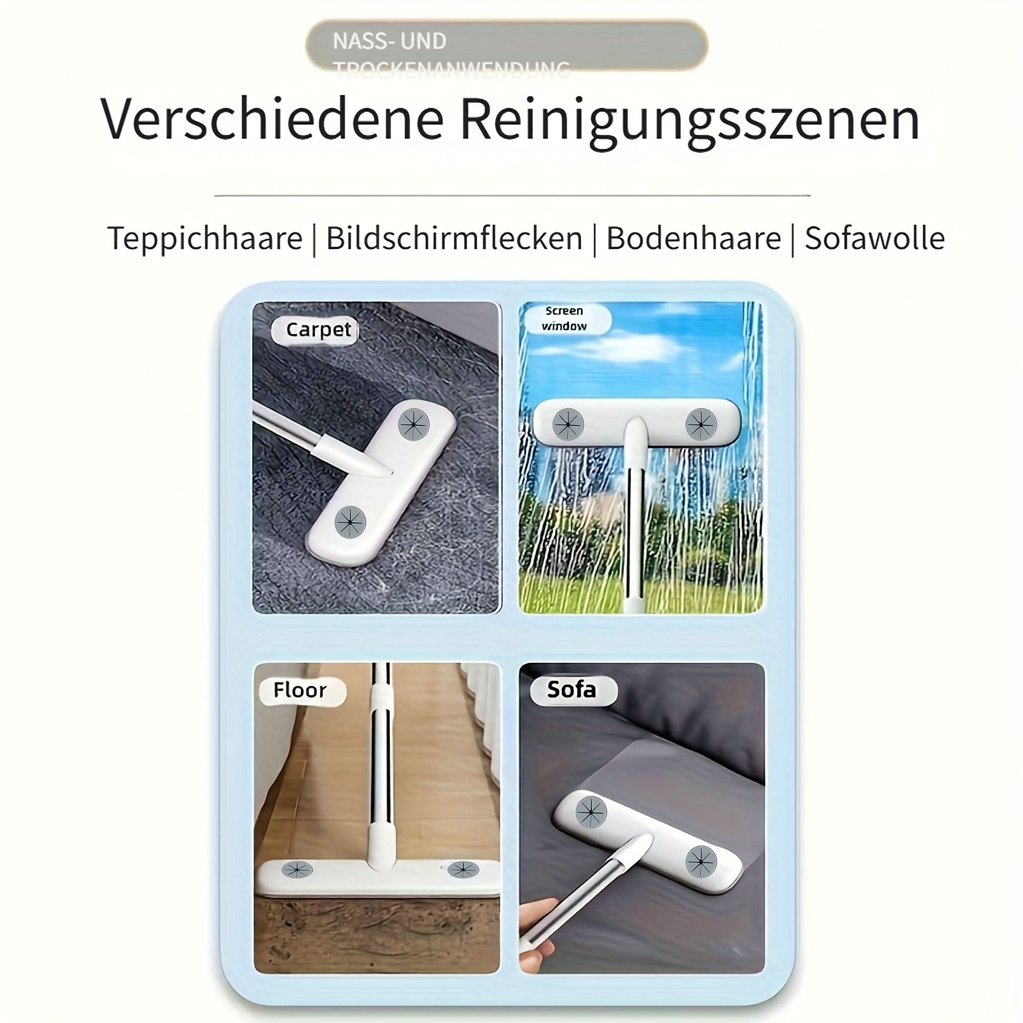 Retractable Window Cleaning Brush with Pet Hair Removal Feature | ribuella