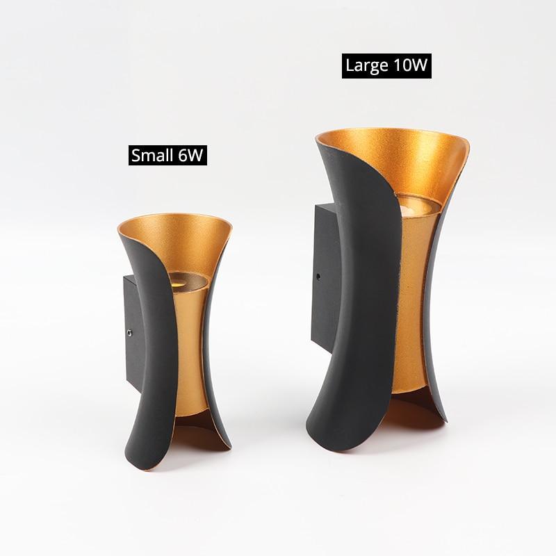 Moderní LED nástěnné svítidlo se zakřivenou siluetou, venkovní lampa