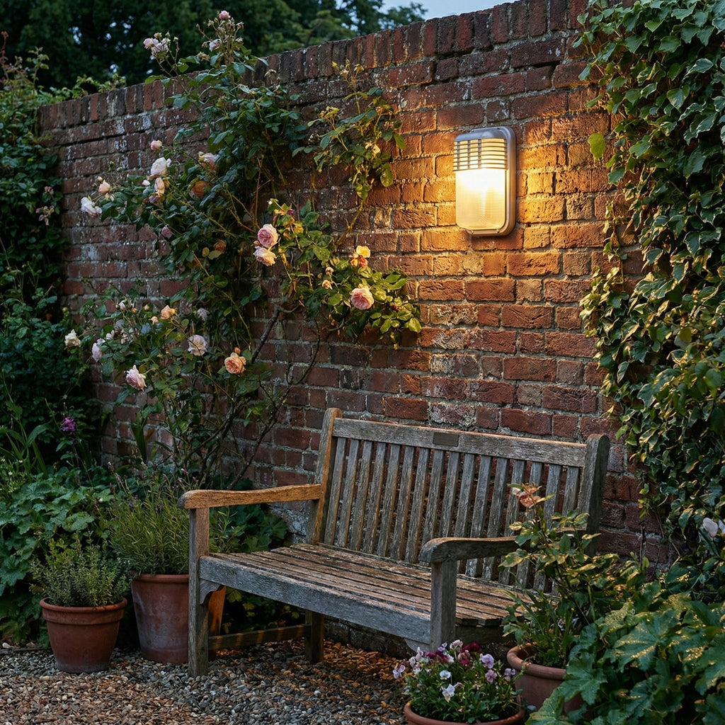 Garden Trading Chatham Outdoor Sconce - Wall Mount Frosted Diffuser