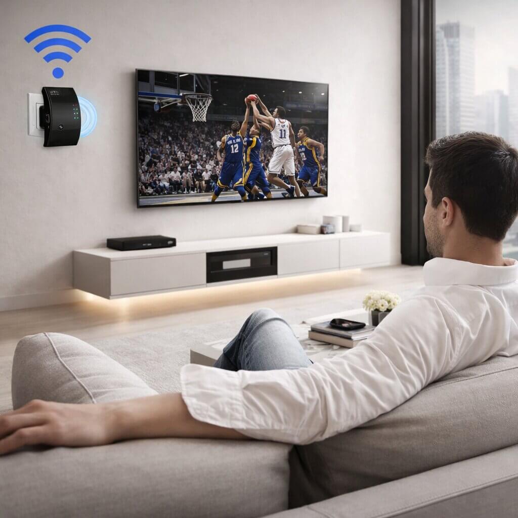 Signal Amplifier - Extended Coverage - Easy Plug and Play Setup - WiFiora | ribuella