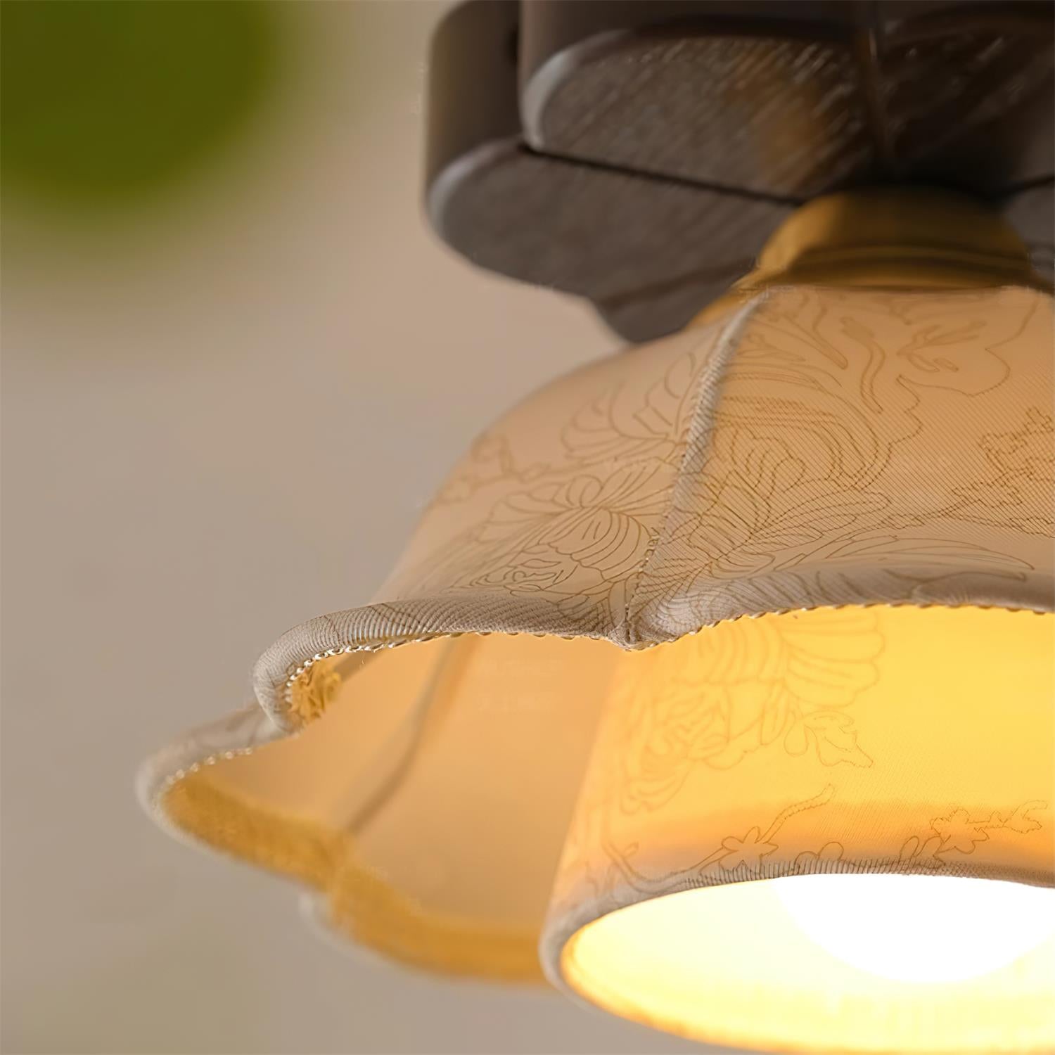 Garcia Flower Ceiling Light, Scalloped Floral Design, Soft Ambient Glow