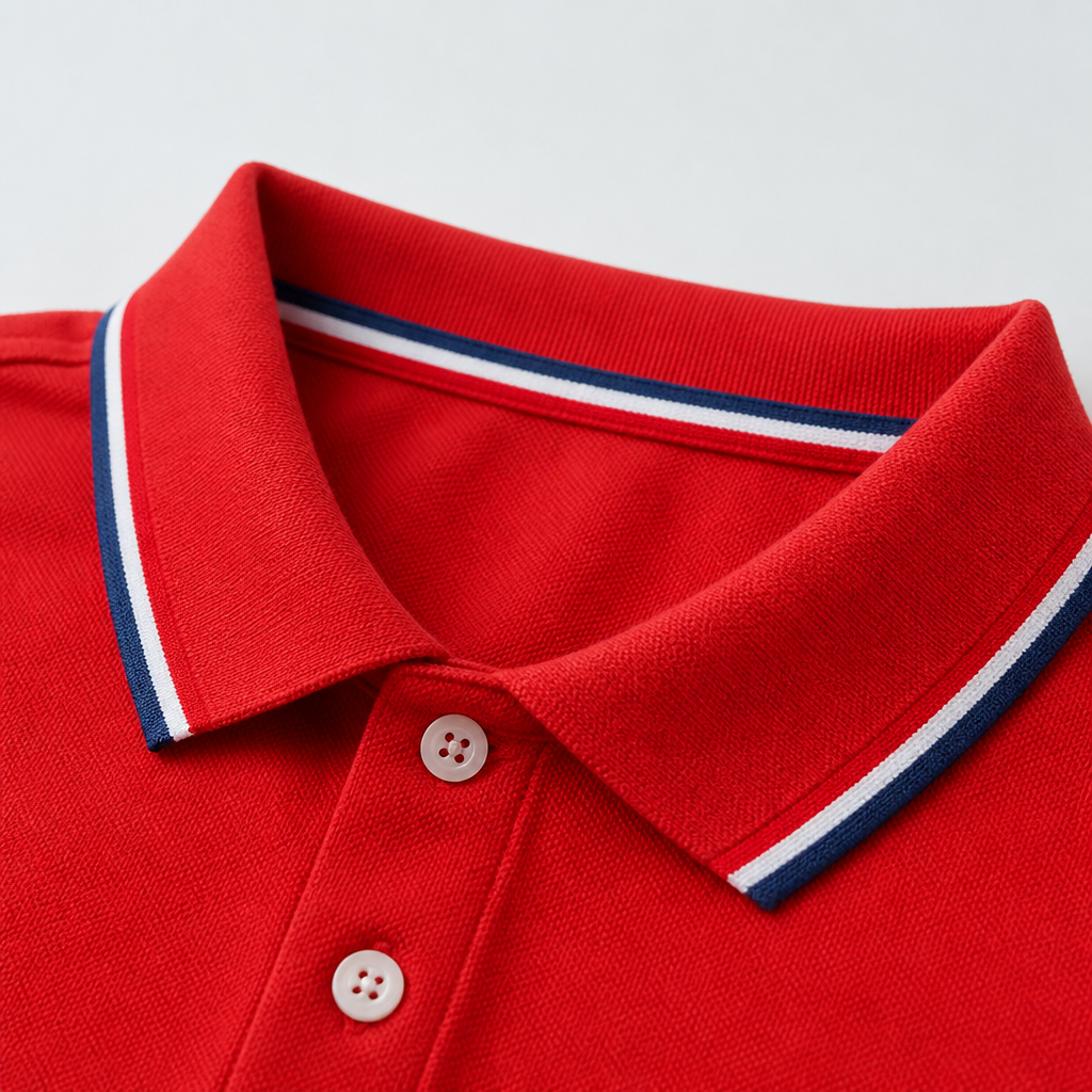 ValorCore – Classic Polo Shirt Set with Signature Striped Collar, Wrinkle-Free | ribuella