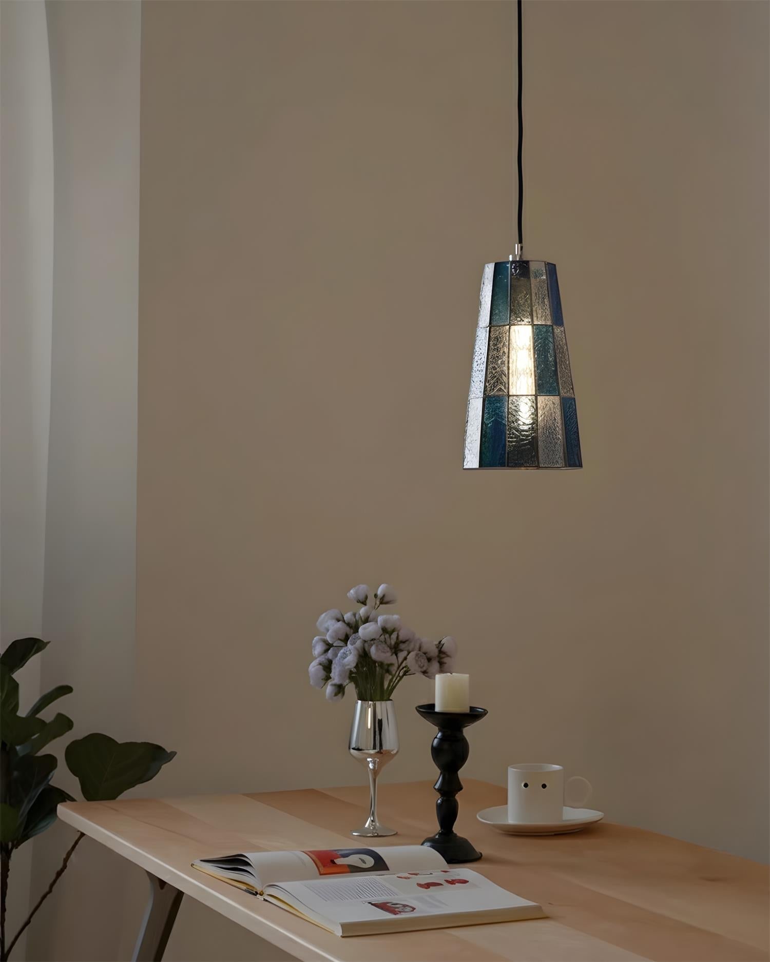 Fun Guy Pendant Lamp Conical Colorful Shade E14 Socket Single Bulb Hardwired