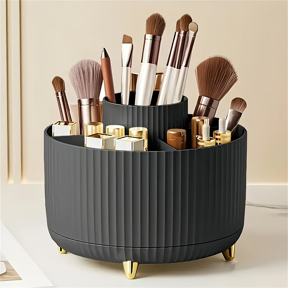 RevolveStyle - 360° Rotating Makeup Organizer with 5 Compartments | ribuella
