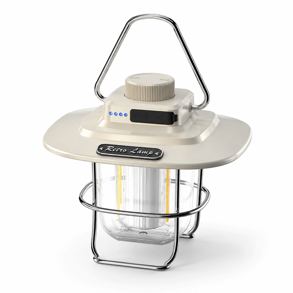 USB-Rechargeable Weather-Resistant Vintage LED Camping Lantern | ribuella